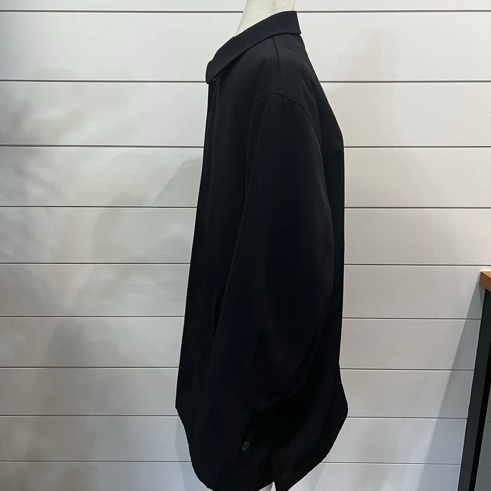 Ralph Lauren Trench OverCoat Mens Large Removable‎ Lining Rain Coat Black  Large
